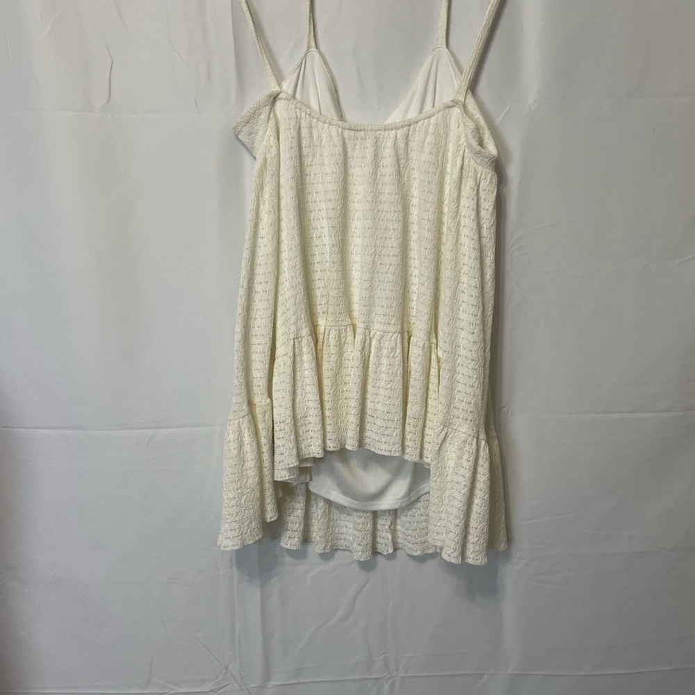 Topshop Textured Mini Dress Ivory Women’s Medium - Picture 8 of 10